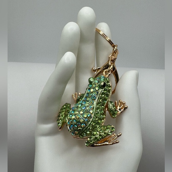 3/$20 Sparkly Whimsical Frog Keychain - Picture 8 of 9